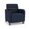 Lesro Siena Lounge Reception Guest Chair W/ Swivel Tablet, 27 in W 29.5 in L 32.5 in H SN1101 - alternate 1